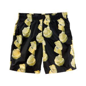Givenchy Mens  Lemon Print Swim Trunk, Black